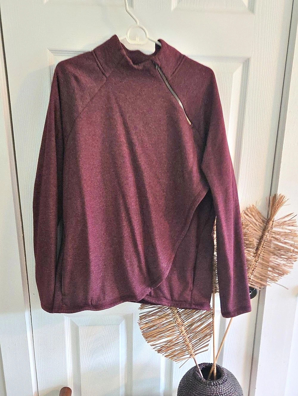 RBX Women's Funnel Neck Pullover Purple 1X Like New